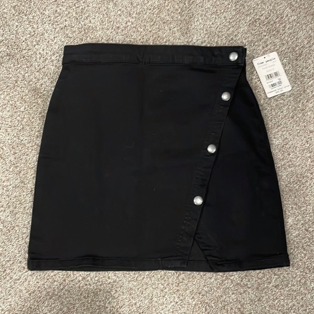 Free people modern button up stretch mini skirt